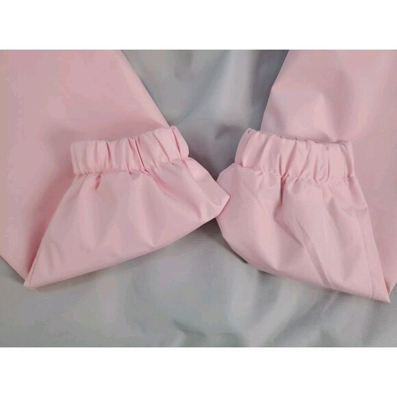 Girl Water Repellent Jacket Sz LG Hooded Rain Lightweight Coat  Pink &  Grey - Picture 15 of 16